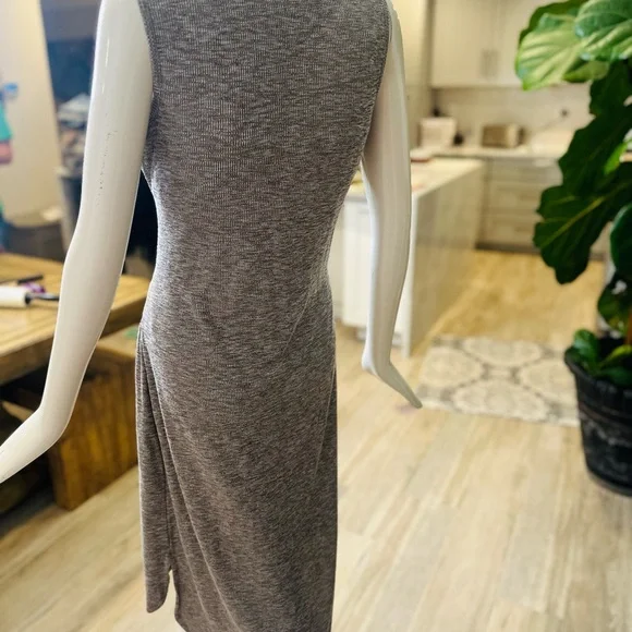 H by Halston Tie Front Rib Knit Midi Dress - Picture 6 of 12